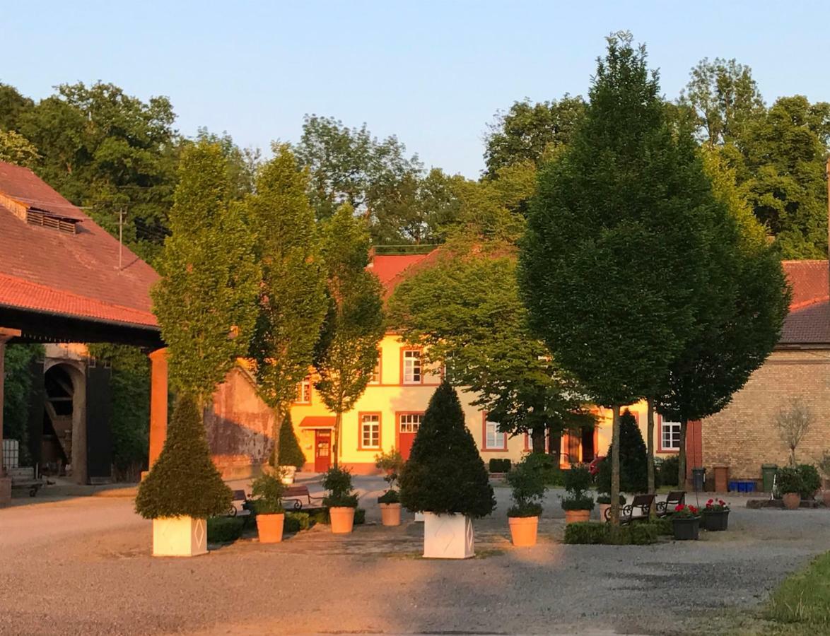 Elegantes Gaesteapartment Verano In Schloss Und Hofgut Langenzell Wiesenbach Exterior foto